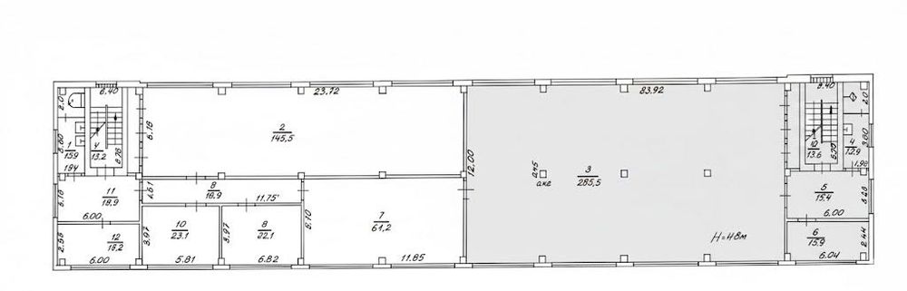 Виробниче або офісне приміщення 690 кв.м НОВІ БУДИНКИ Рост, Байрона