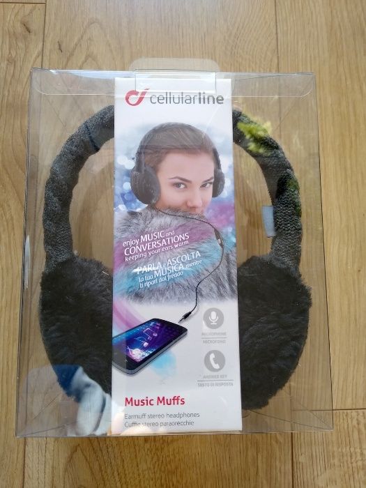 Słuchawki zimowe z mikrofonem Music Muffs firmy Cellularline