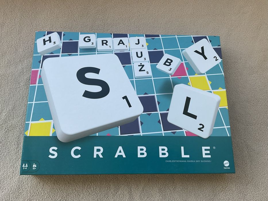Scrabble gra słowna Mattel wydanie Polskie jak nowa