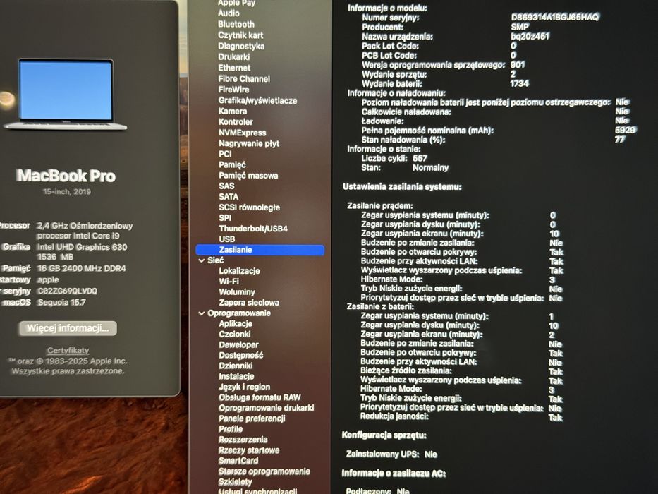 MacBook Pro 2019 i9 16/512