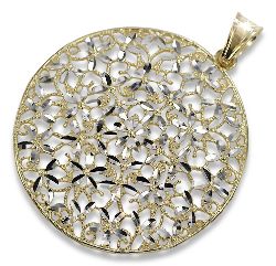 Złota zawieszka 14k 585 włoski styl żółte białe złoto cpn027yw Gdańsk