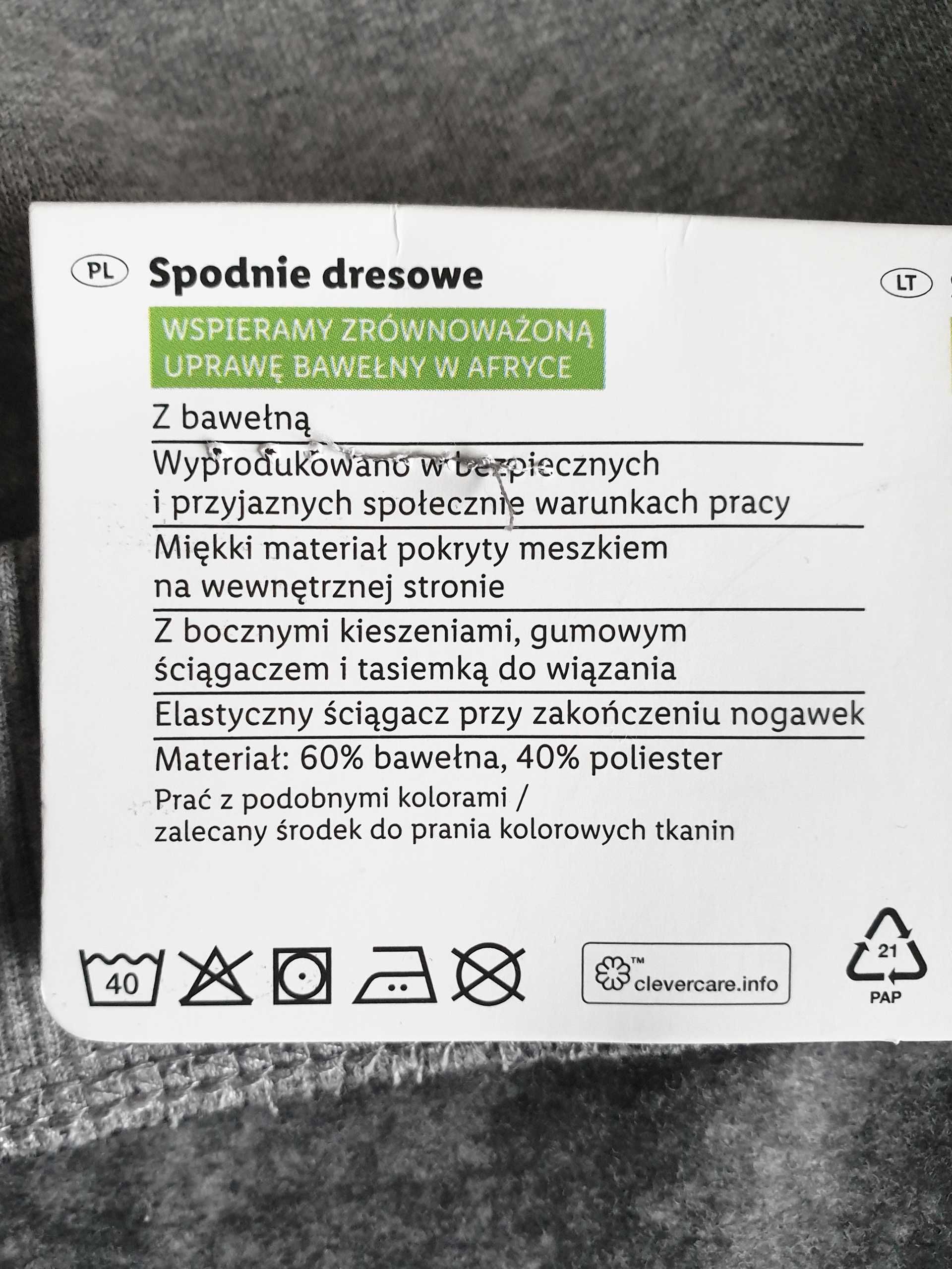 LIVERGY Męskie spodnie dresowe / joggery  z bawełną