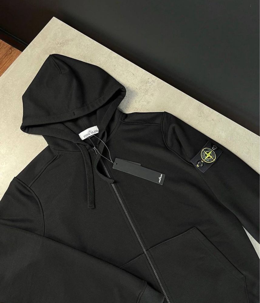 Зіп худі Stone Island білий XS-XXL ~ Худи Стон Айленд ~ Кофта Стонік