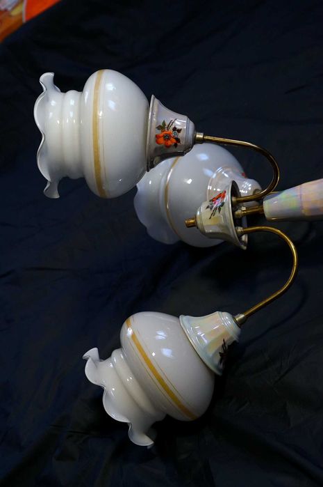 люстра керамика без повреждений комплект полный. 60 годы