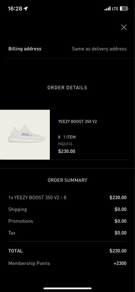 Yeezy Boost 350 V2 HQ6316 Bone 8 US