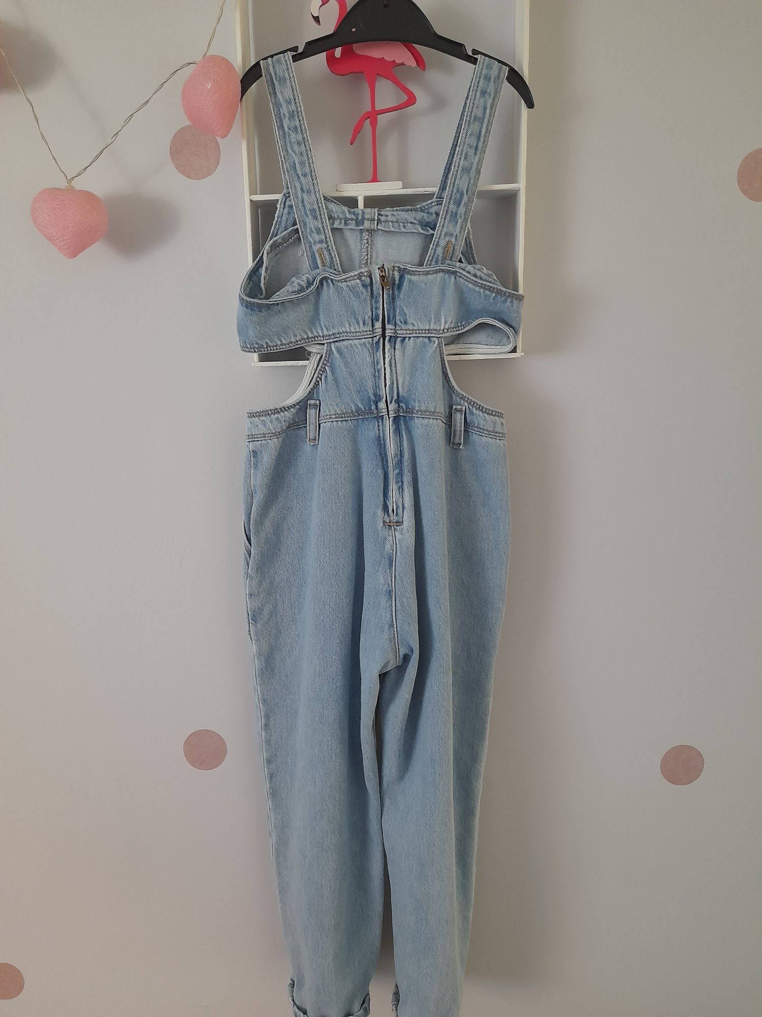 ZARA NOWE spodnie ogrodniczki jeans 116