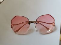 Diamentowe okulary przeciwsłoneczne pink róż