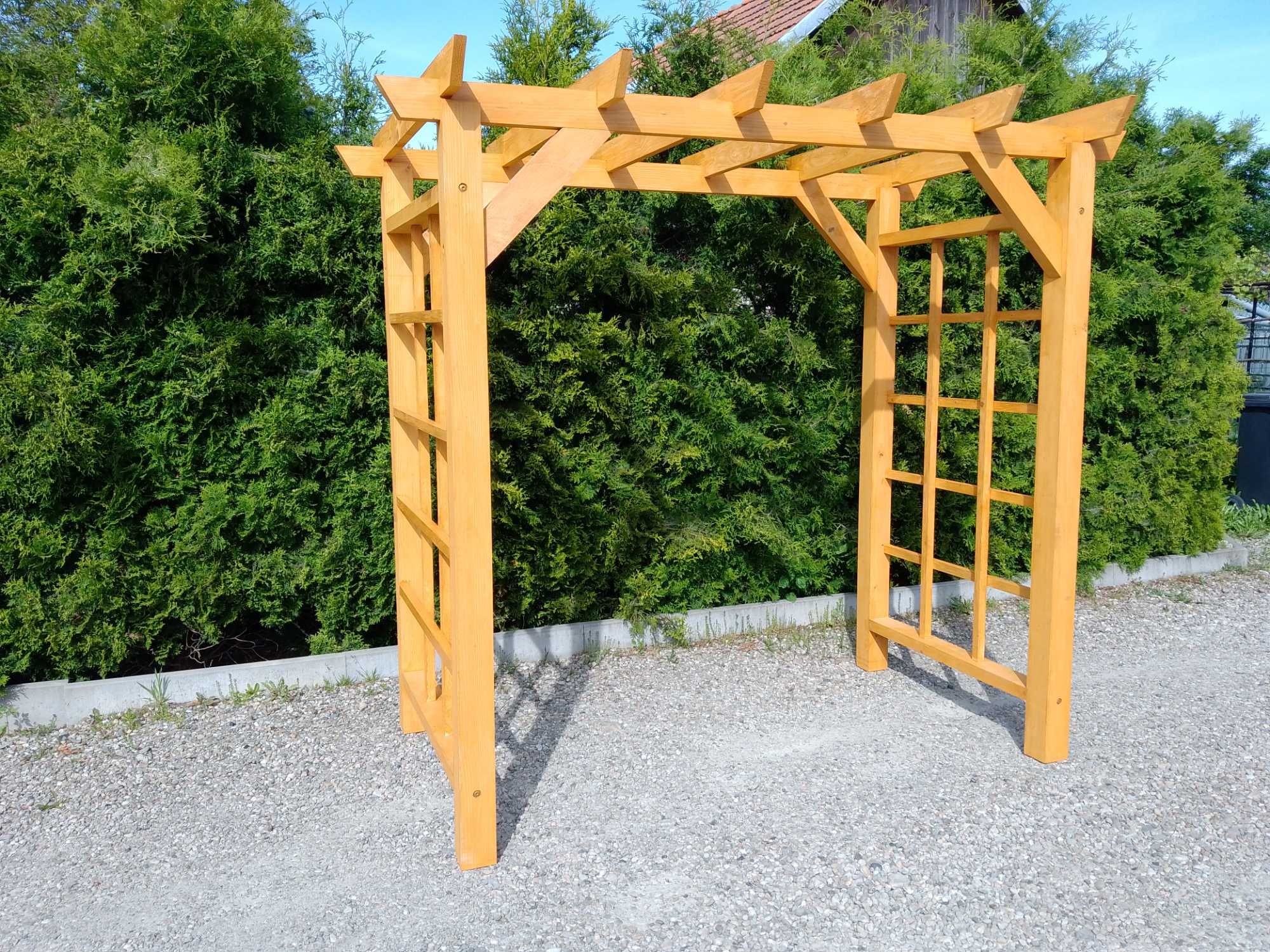 Pergola duża drewniana sosnowa 180 cm x 210 cm x 100 cm