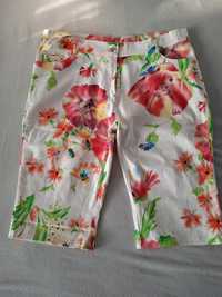 Rybaczki nowe krótkie spodnie kwiaty XL