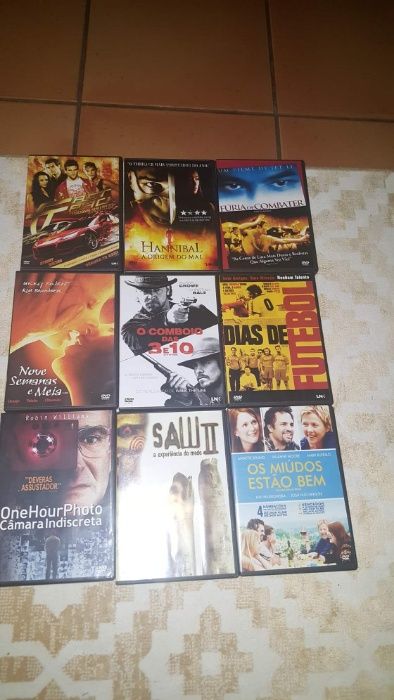 Filmes, todos originais, com legendas em português,praticamente novos.