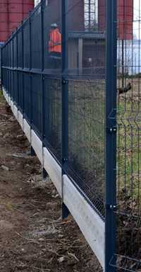 Podmurówka betonowa -panel ogrodzeniowy fi4 -siatki -słupki-DZIERŻONÓW