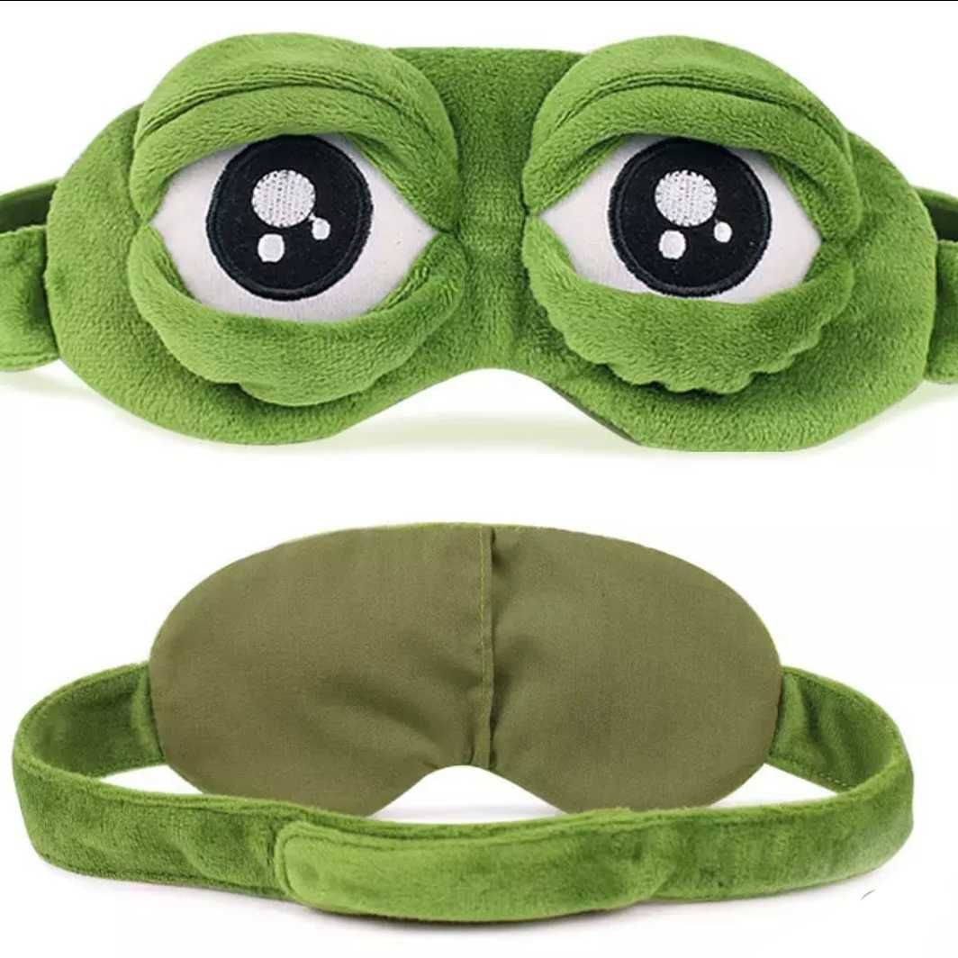 Maska na oczy, - imitacja żaby w 3D