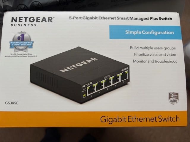 Managed Plus Switch Netgear Business GS305E 5Port Gigabit NOVO