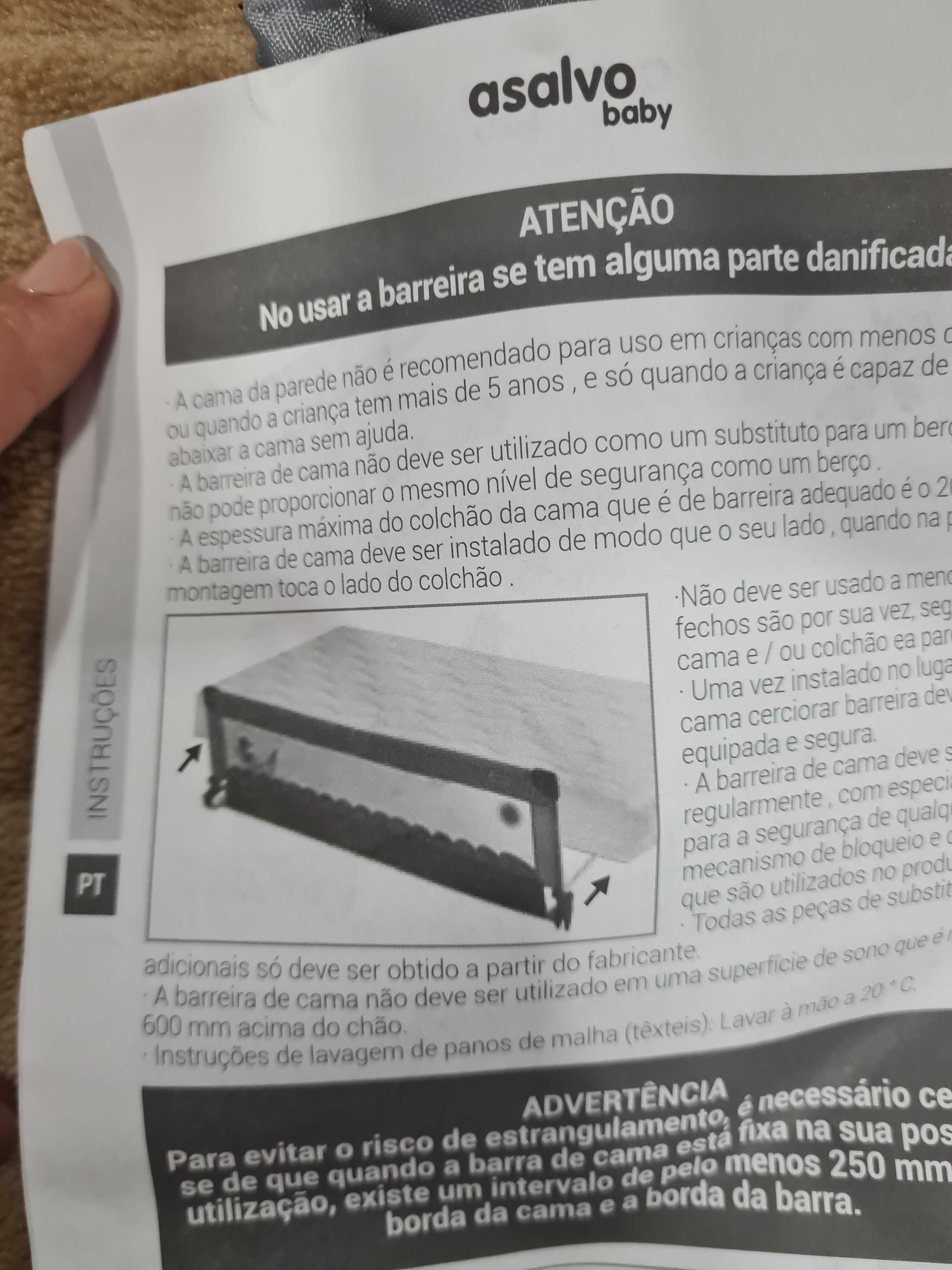 Barra de proteção - cama criança 140cm - Asalvo