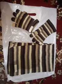 Набор шарф+перчатки