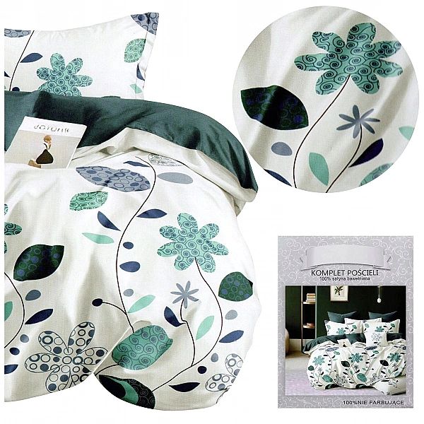 Pościel 160x200/3 części Poszewki 70x80 Melita Satyna Bawełniana