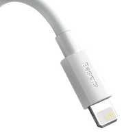 Baseus 2x Kabel USB-Lightning 1,5m PD 2.4A Biały - Zestaw 2 Szt.