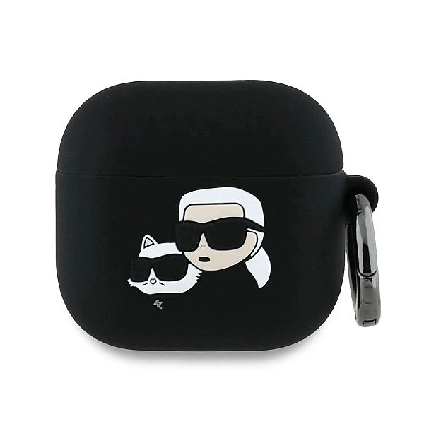 Etui Karl Lagerfeld Silicone Karl&Chaupette Head 3D na AirPods 4 - cza