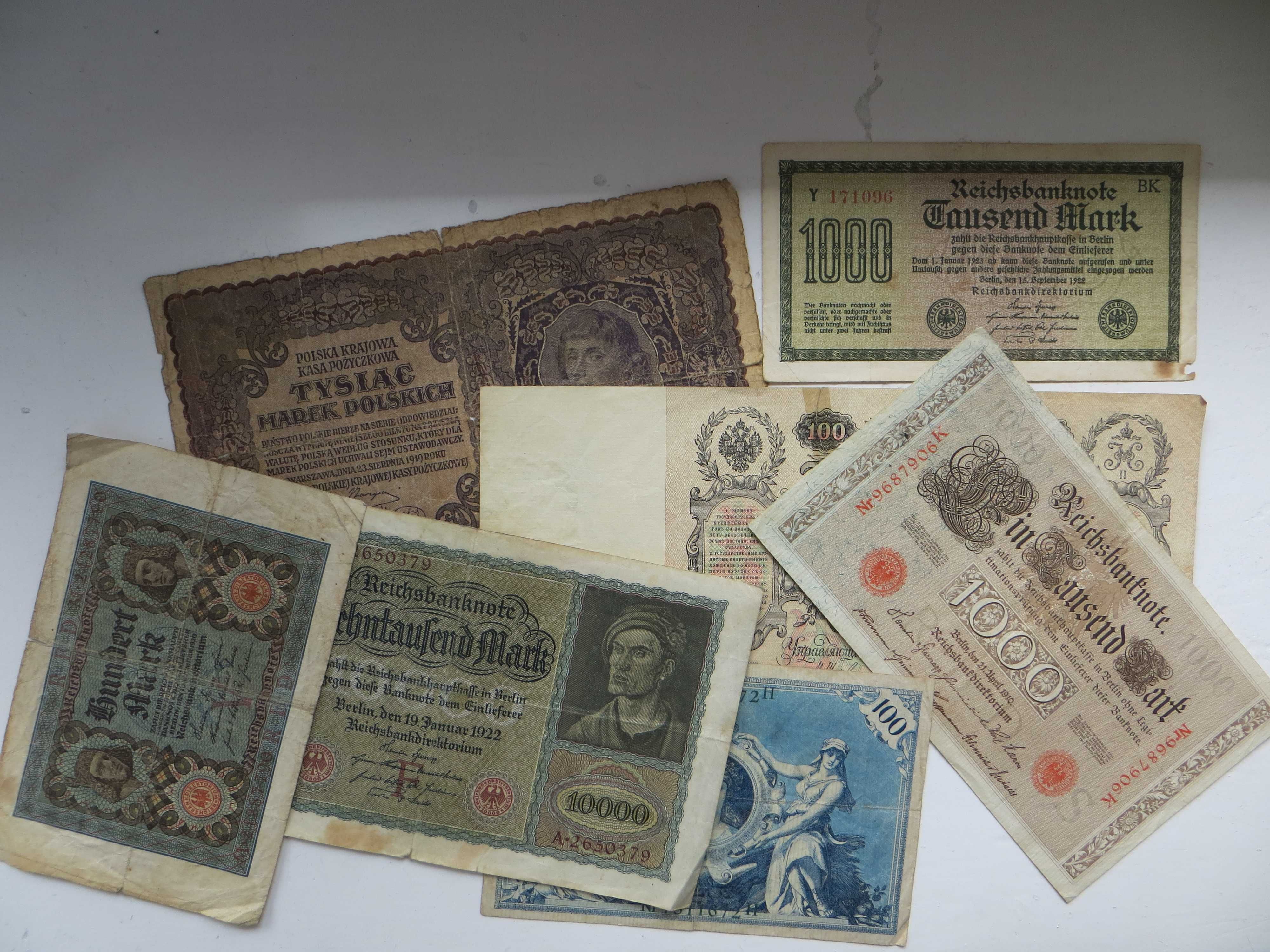 Banknoty stare zestaw