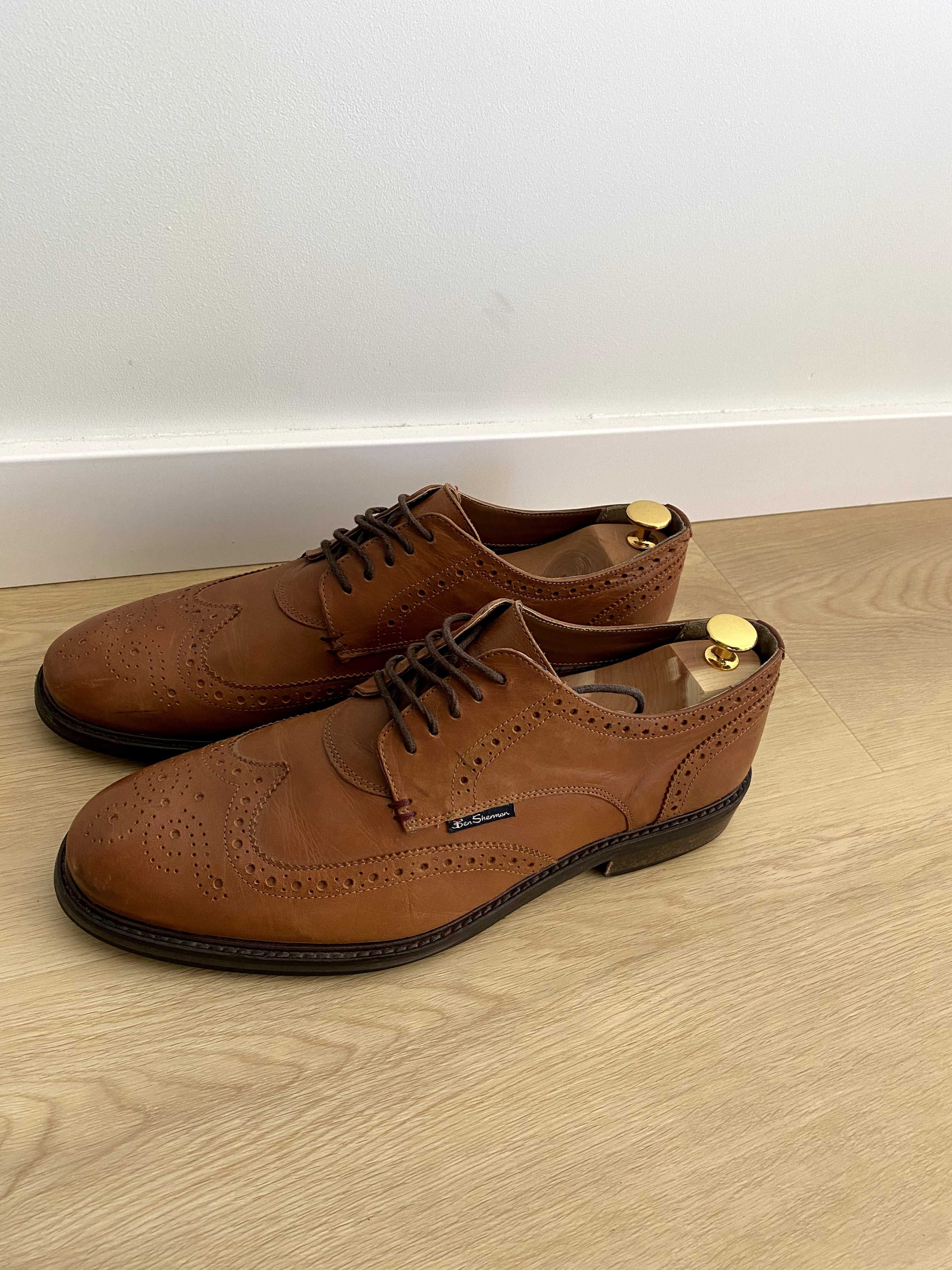 Brązowe Brogsy firmy Ben Sherman | zadbane | półbuty