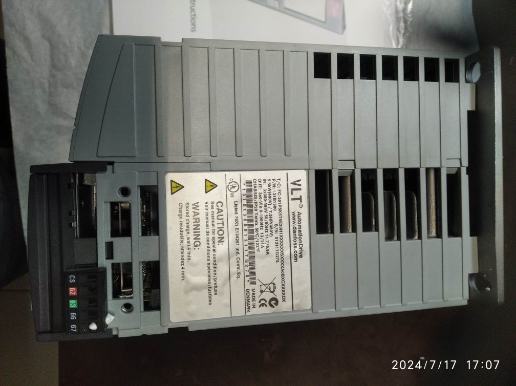 Частотный преобразователь,Частотник Danfoss VLT FC301P5K5T4 5,5 кВт 38