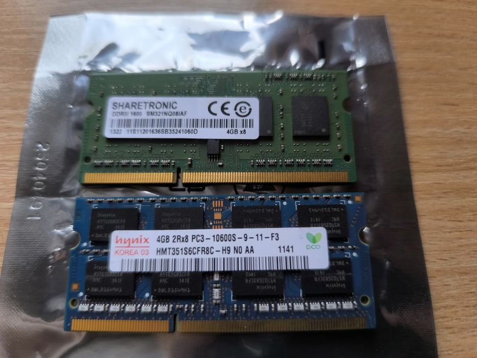 Pamięć RAM laptop DDR3 SODIMM 8GB 2x 4GB 1333 MHz 1600 MHz wysyłka!!!