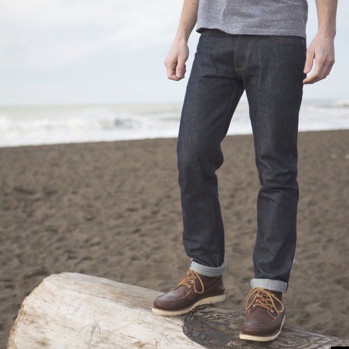 Джинсы Gustin 1968 Slim Raw selvedge denim Cone Mills