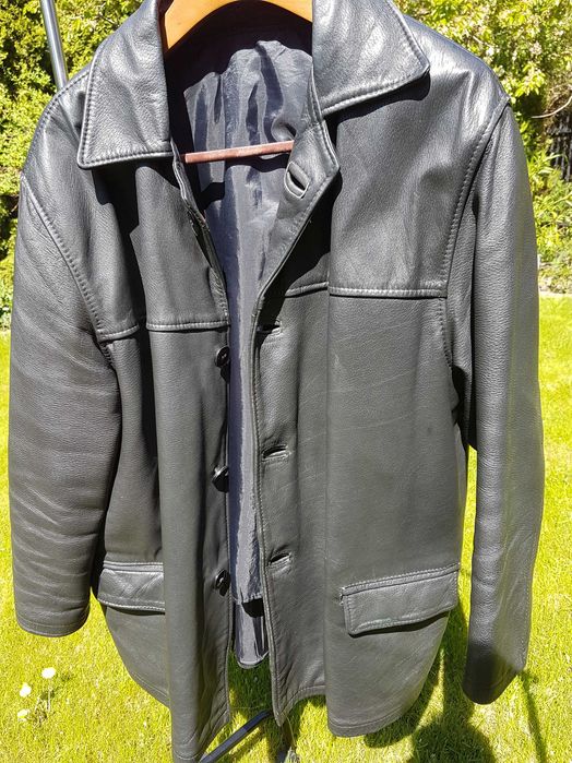 Katana - czarna skórzana kurtka męska Clazar