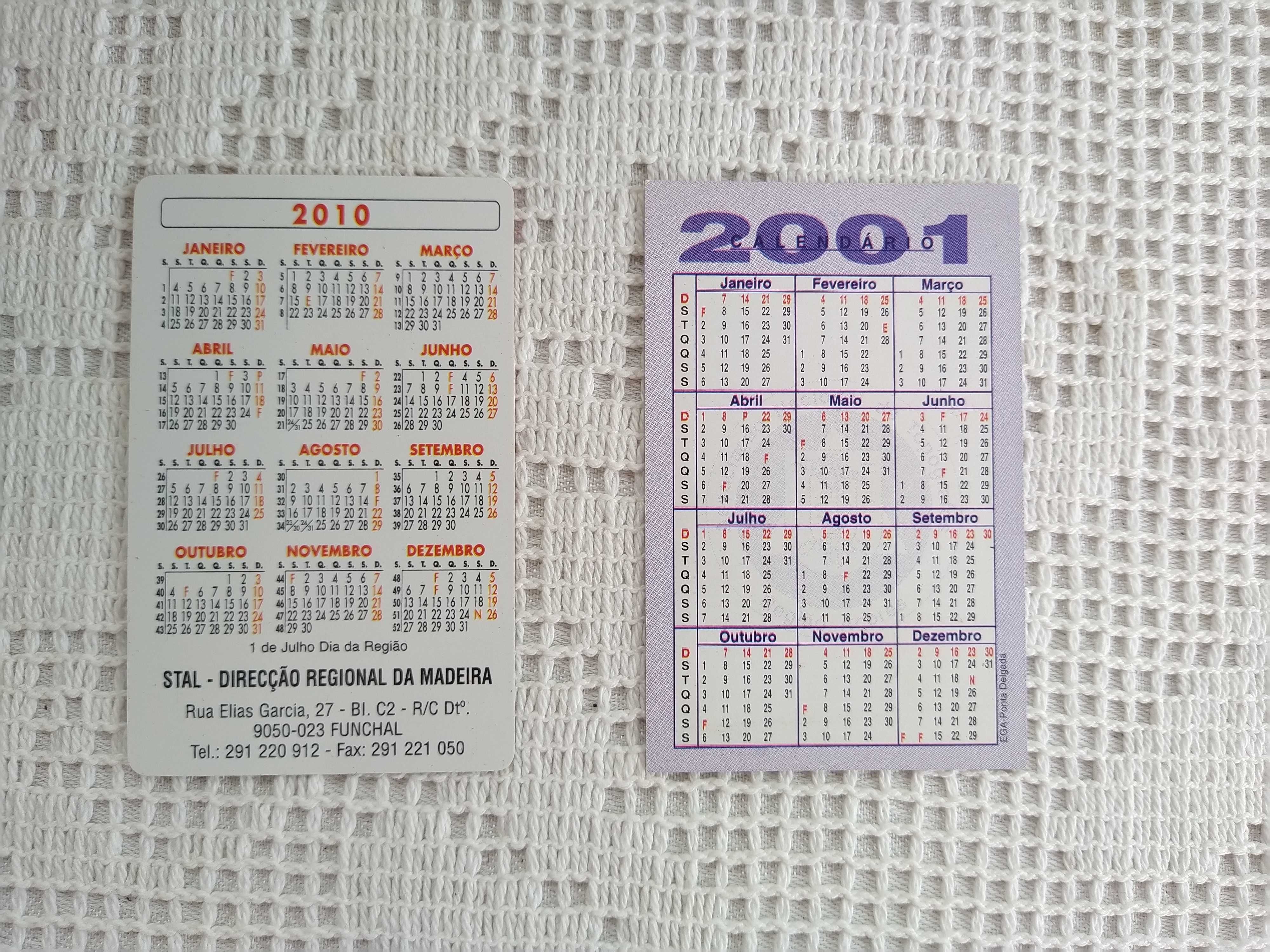 Calendários de Sindicatos e Associações - 2001 / 2010