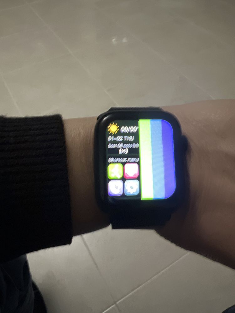 Smart Watch pulseira preta
