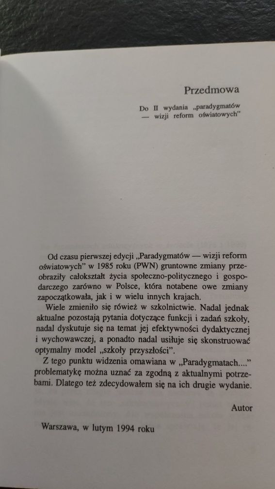 Paradygmaty i wizje reform oświatowych, Kupisiewicz, 1999