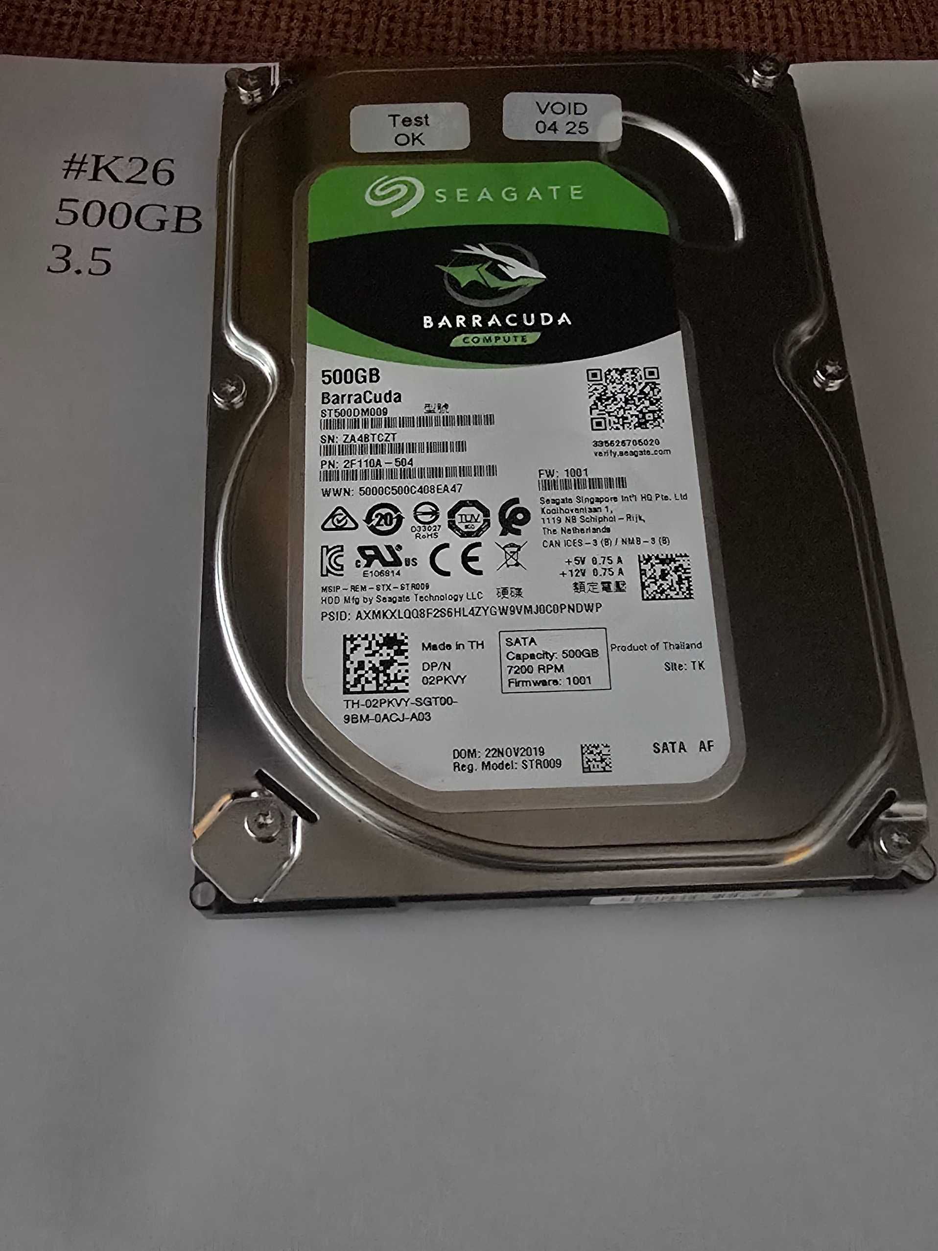 dysk twardy 500gb 3,5 sprawny #k26