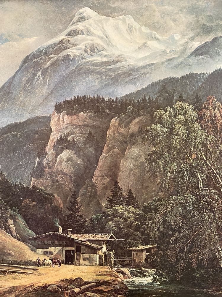 Obraz reprodukcja Pejzaż Alpejski J.C. Clausen Dahl