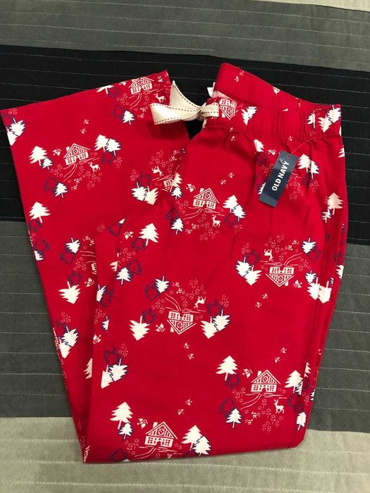 Фланелеві штани Old Navy, новорічний принт