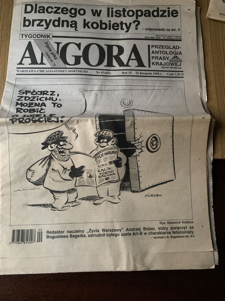 Angora gazeta z listopada 1998 roku nr 47