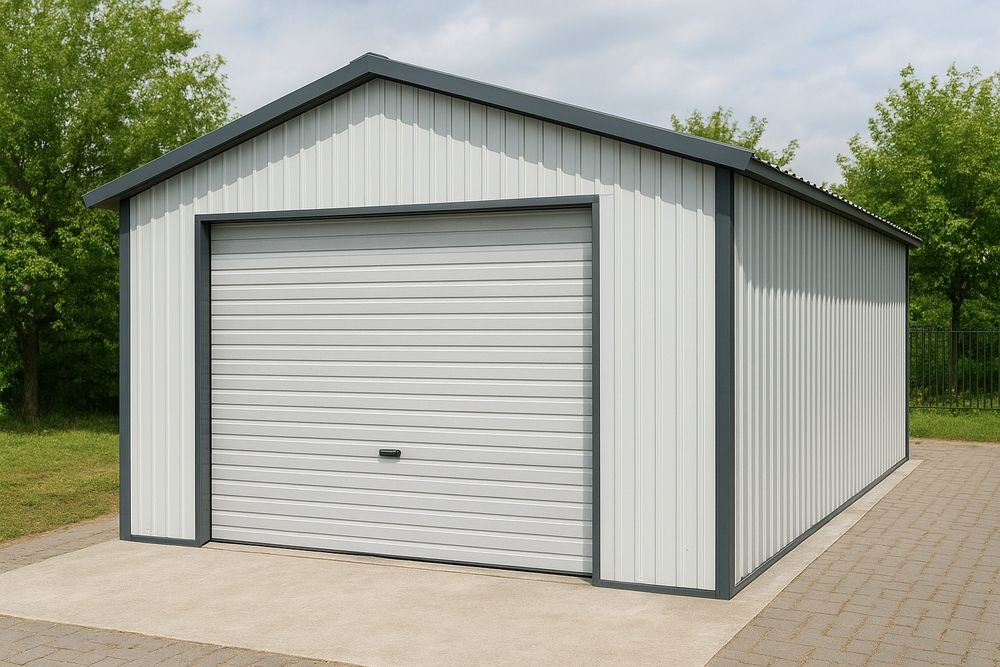 Garaże z płyt obornickich hale wiaty altany