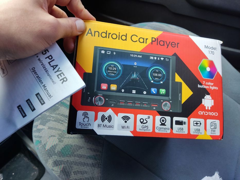 Автомагнітола 1 DIN MP5 PODOFO F170C Window CE Bluetooth сенсорн