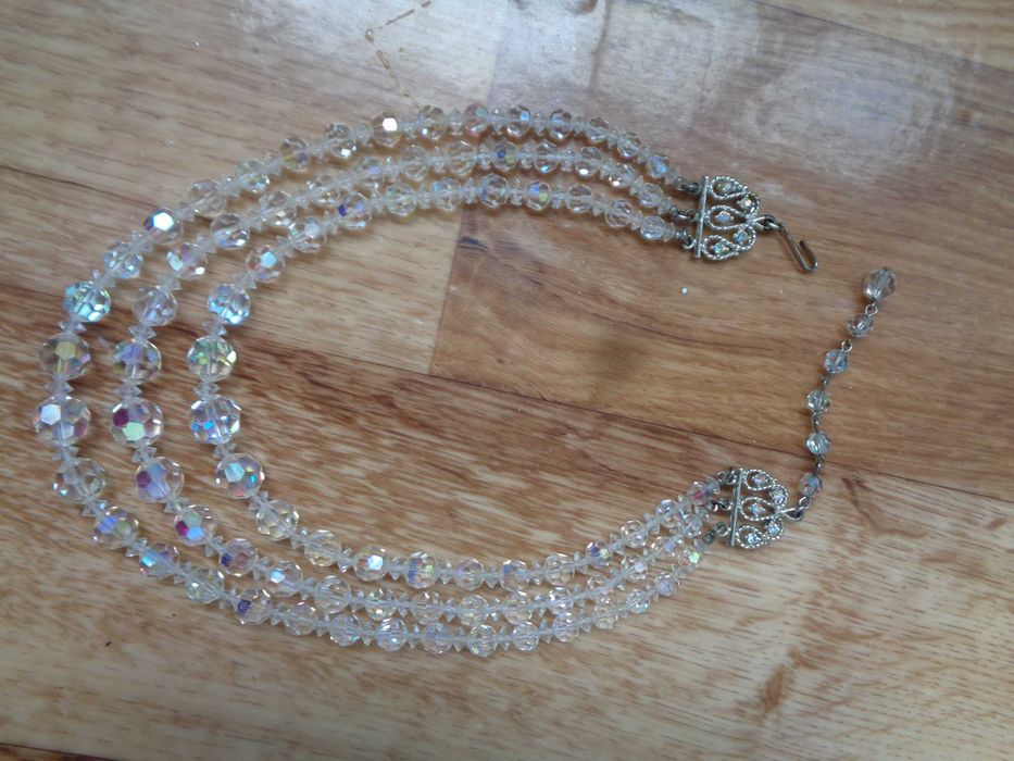 весіл кол'є Coro клеймо бусини крист АБ до 1955 45-53см