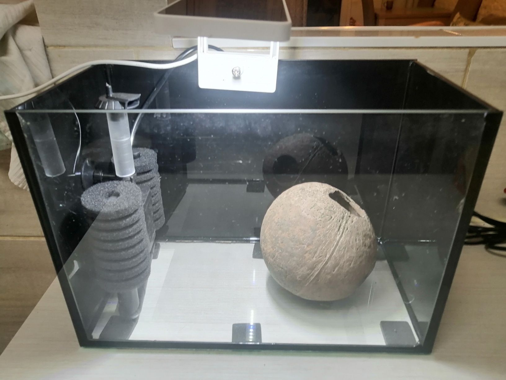 Akwarium krewetkarium 11 litrów cały osprzęt