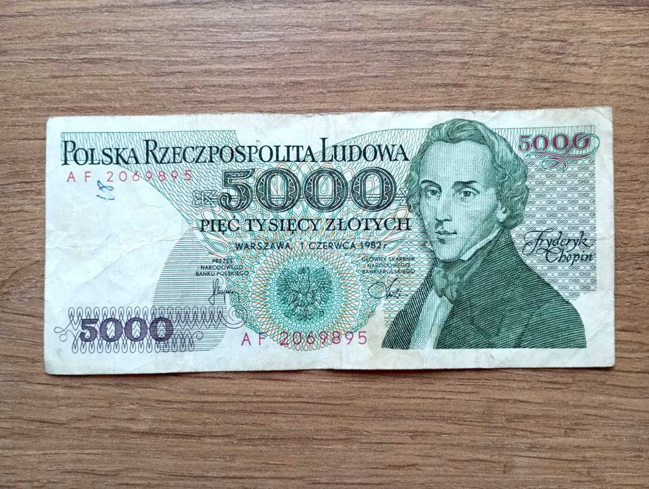 5000 zł 1982   - AF -  Bardzo Rzadki  L8