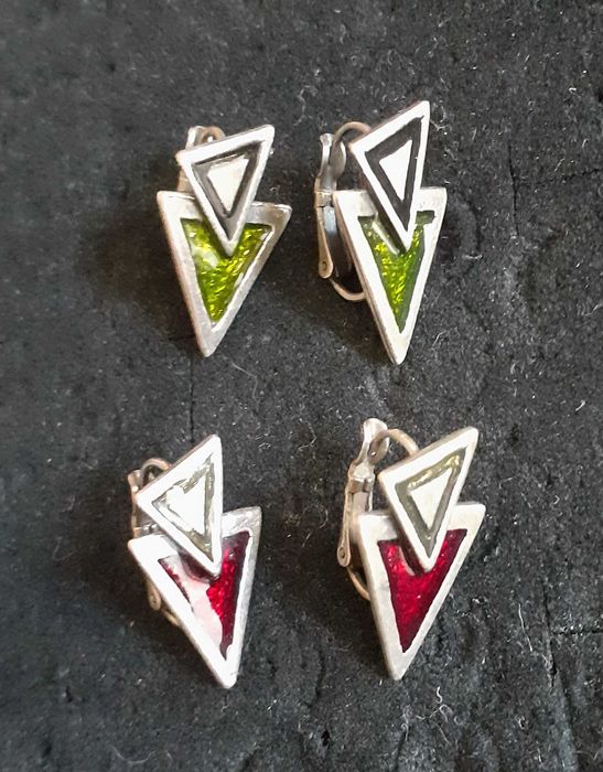 Brincos vintage anos 90 Cyclope Paris