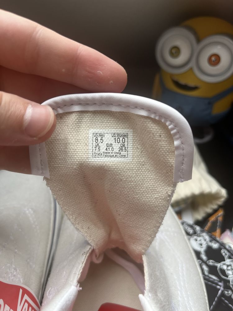 Vansy na rzepy białe patchwork DIY