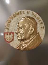 Jan Paweł II obraz z gipsu 25/25 cm