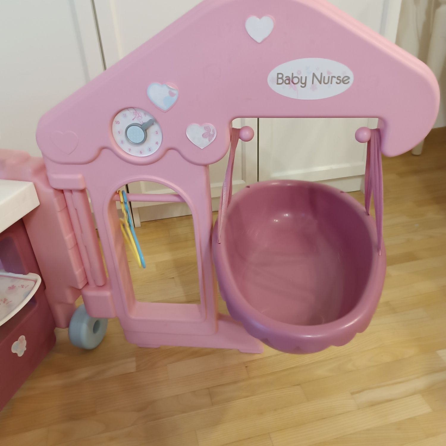 Baby nurse Smoby kącik opiekunki wanienka krzesełko do karmienia lalek