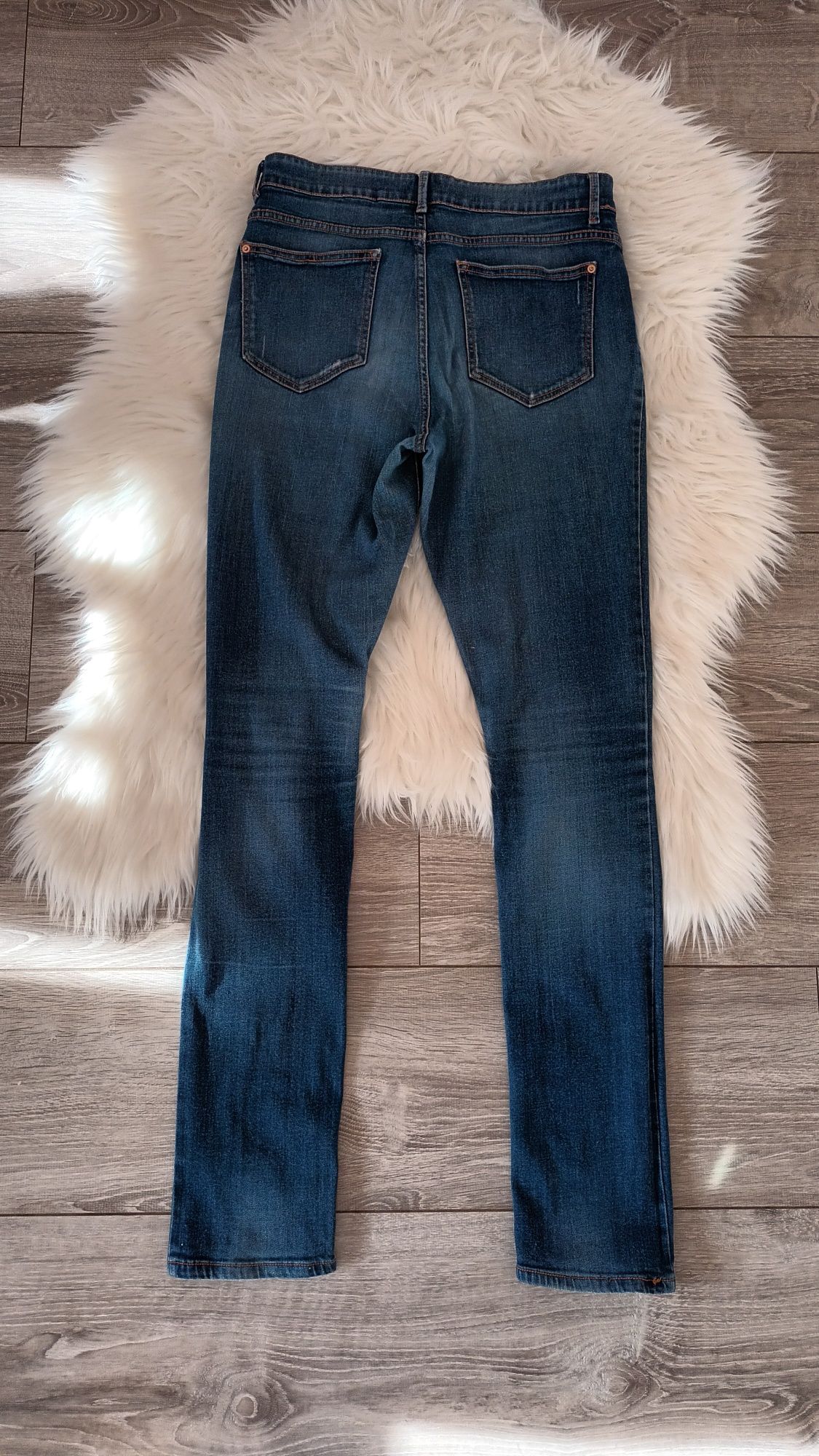 Esmara lidl spodnie jeansy rozm 38 M skinny niebieskie przetarcia