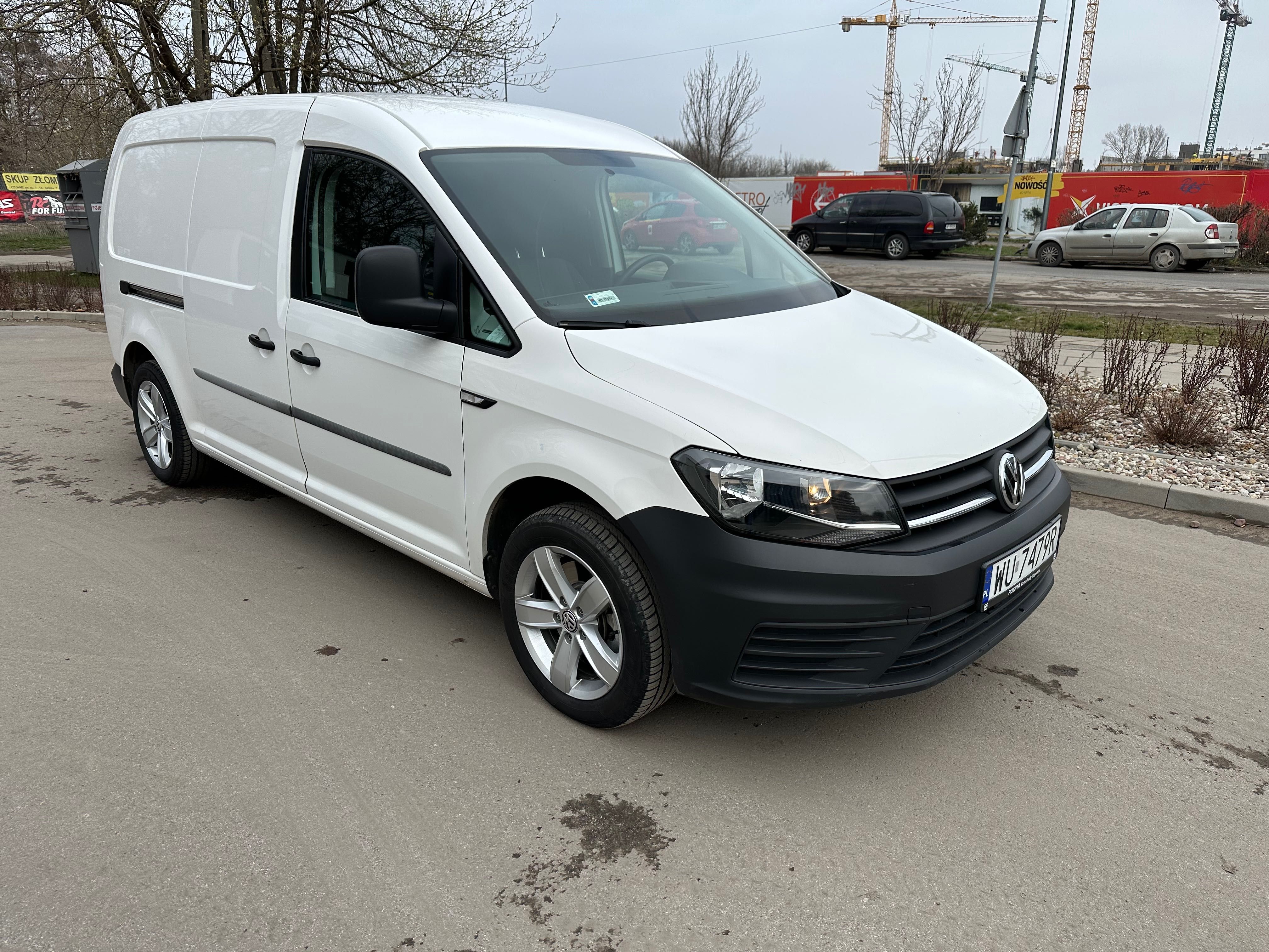 Volkswagen Caddy maxi 2.0 Tdi 180km. Salon Polska, cesja leasingu, hak