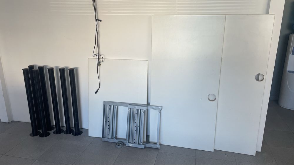 2x secretarias ikea com modulo extensivel