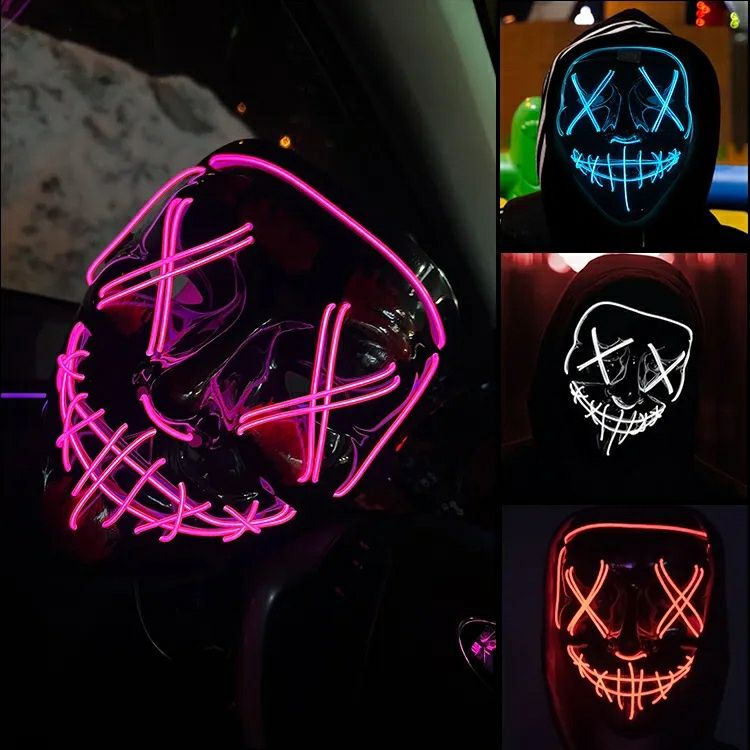 Máscara Iluminada Anime Anonymous LED