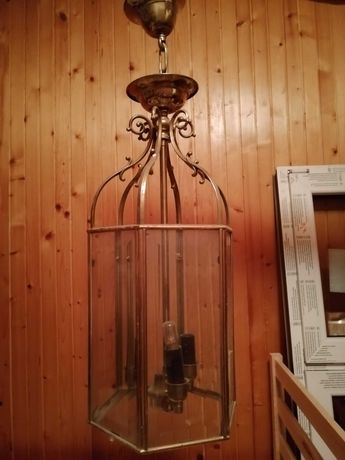Lampa mosiężna vintage antyk