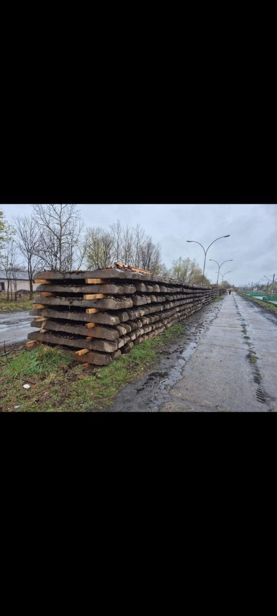 Podkłady kolejowe z transportem  możliwość ułożenia drogi placu